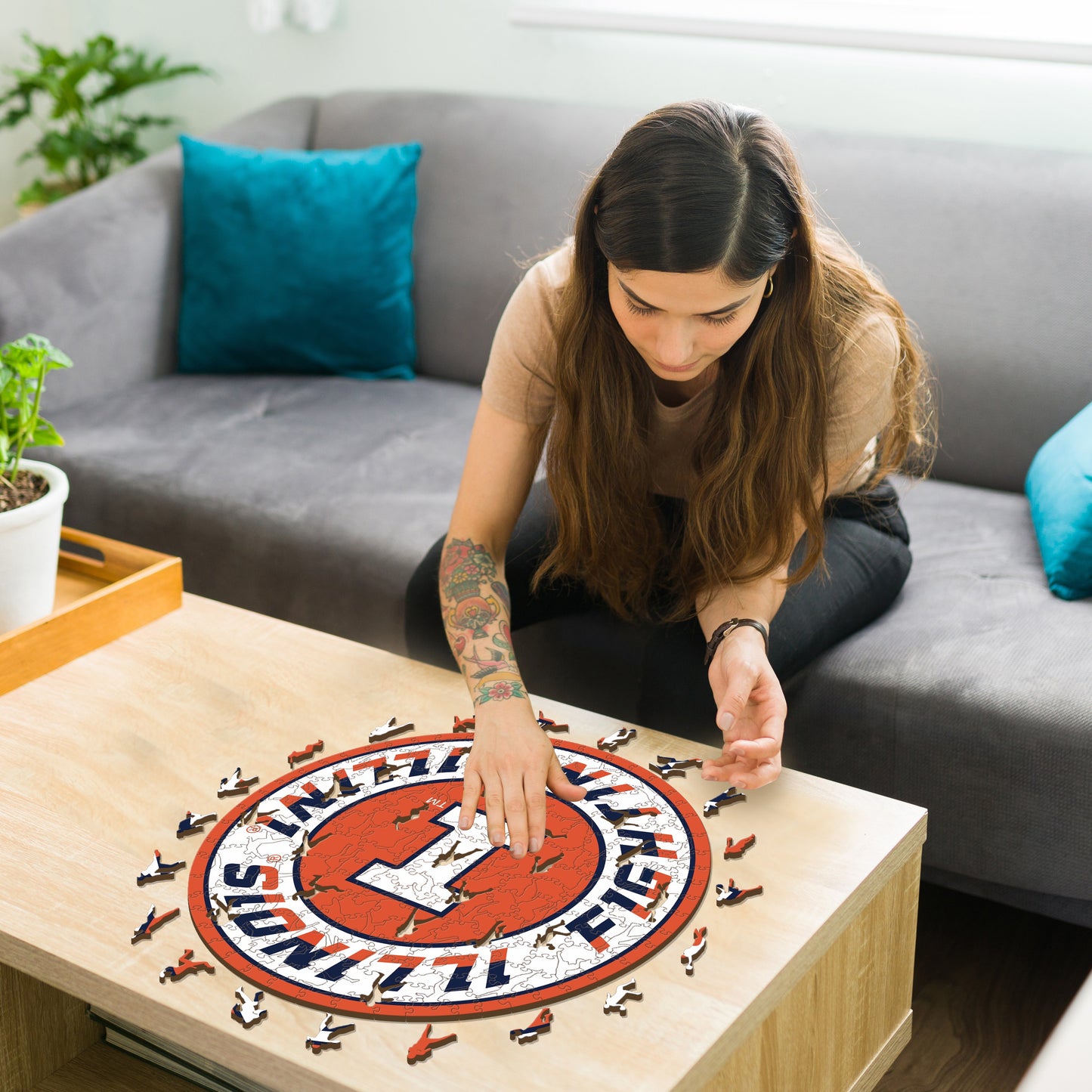 University of Illinois - Wooden Puzzle