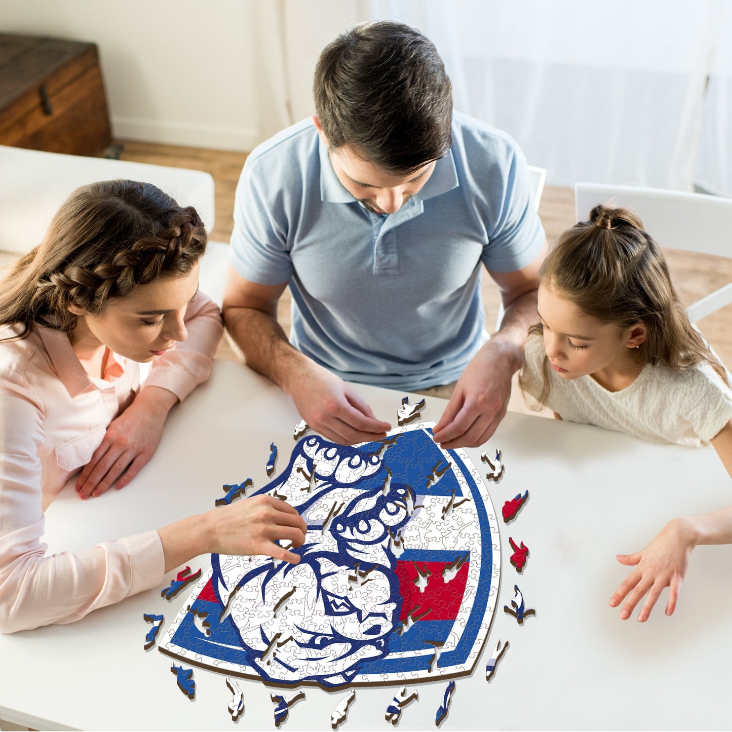 Western Bulldogs Logo - Wooden Puzzle