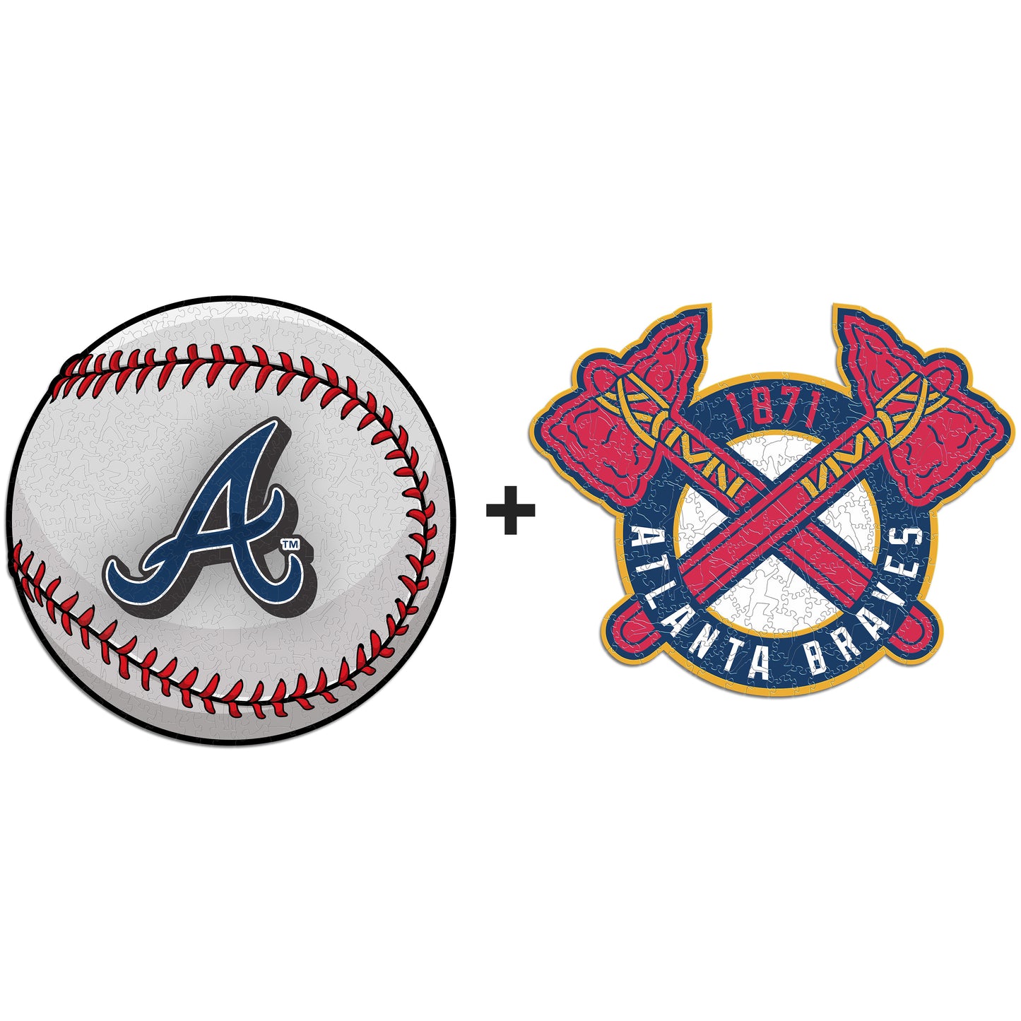 2 PACK Atlanta Braves™ Ball + Double Tomahawk Logo