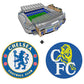 3 PACK Chelsea FC® Logo + Retro Logo + Stamford Bridge