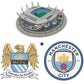 3 PACK Manchester City FC® Logo + Retro Logo + Etihad Stadium