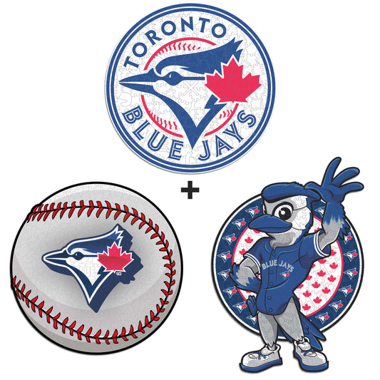 3 PACK Toronto Blue Jays™ Baseball + Primary Logo + Mascot