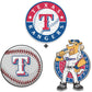 3 PACK Texas Rangers™ Baseball + Primary Logo + Mascot