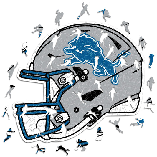 Detroit Lions™ Helmet - Wooden Puzzle
