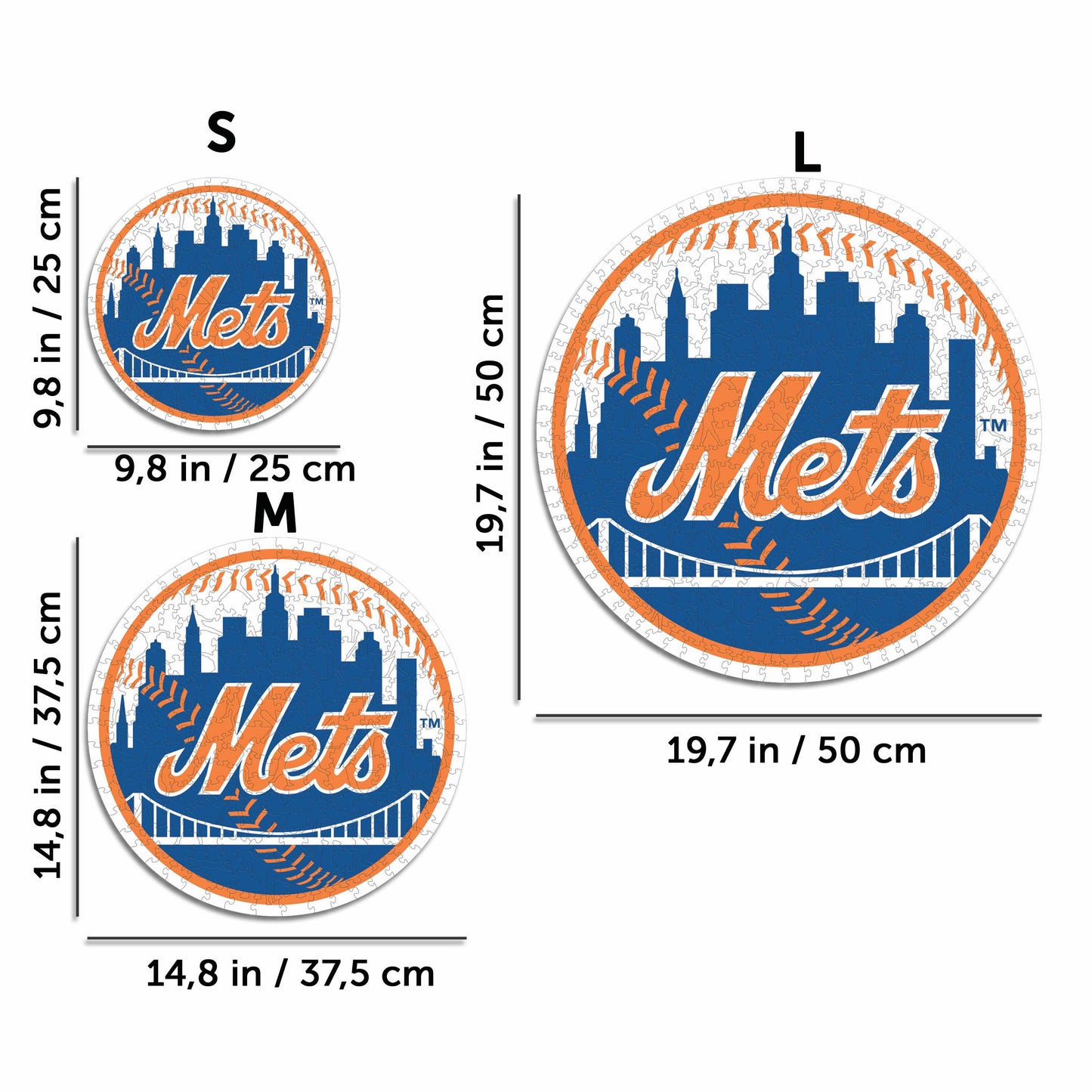 2 PACK New York Mets™  Baseball + Primary Logo