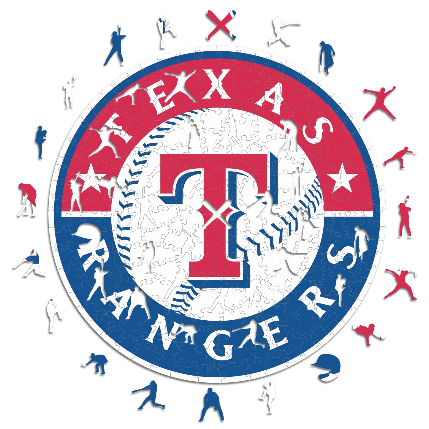 3 PACK Texas Rangers™ Baseball + Primary Logo + Mascot