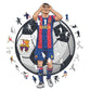 4 PACK FC Barcelona® Logo + Lewandowski + Pedri + Gavi