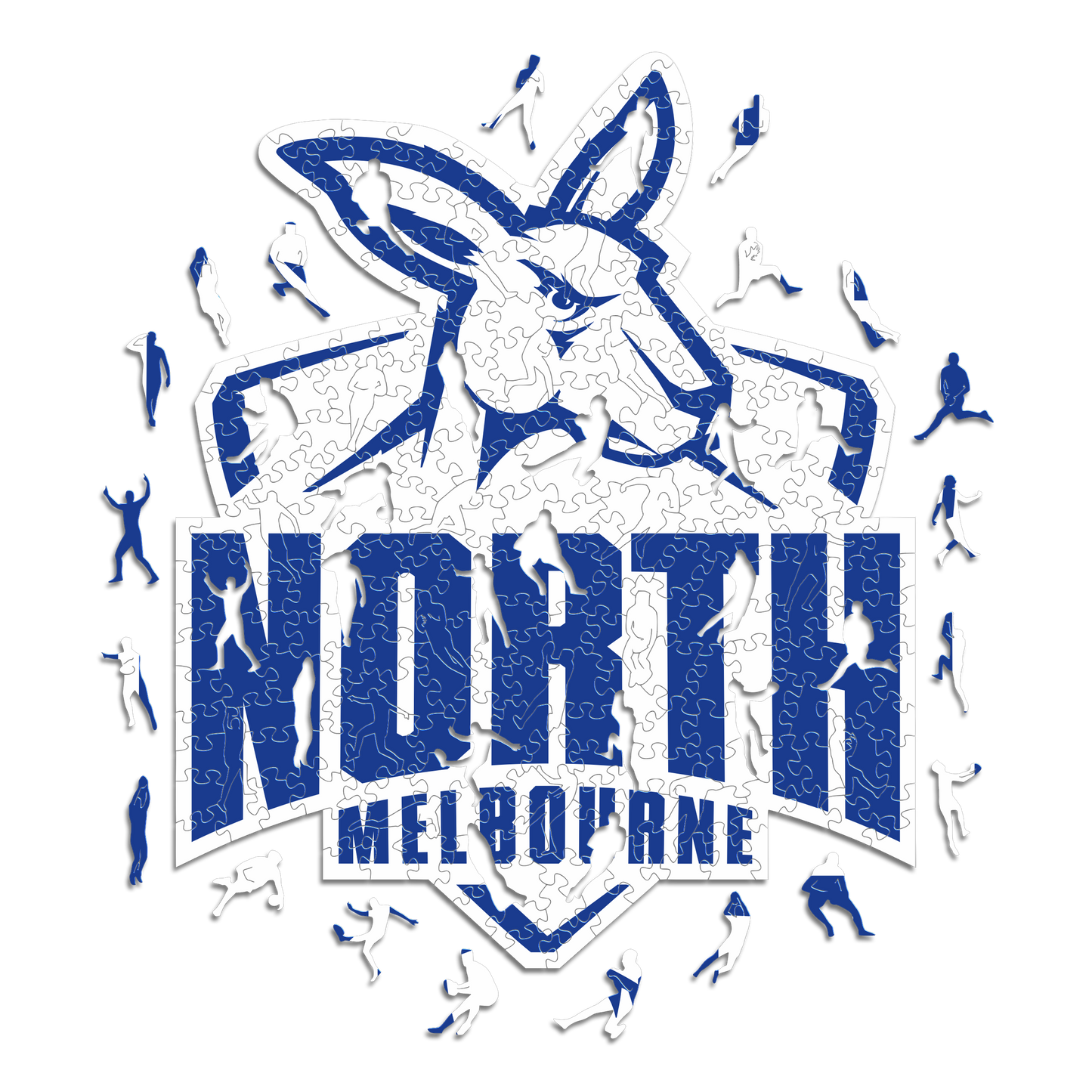 North Melbourne FC Logo - Wooden Puzzle
