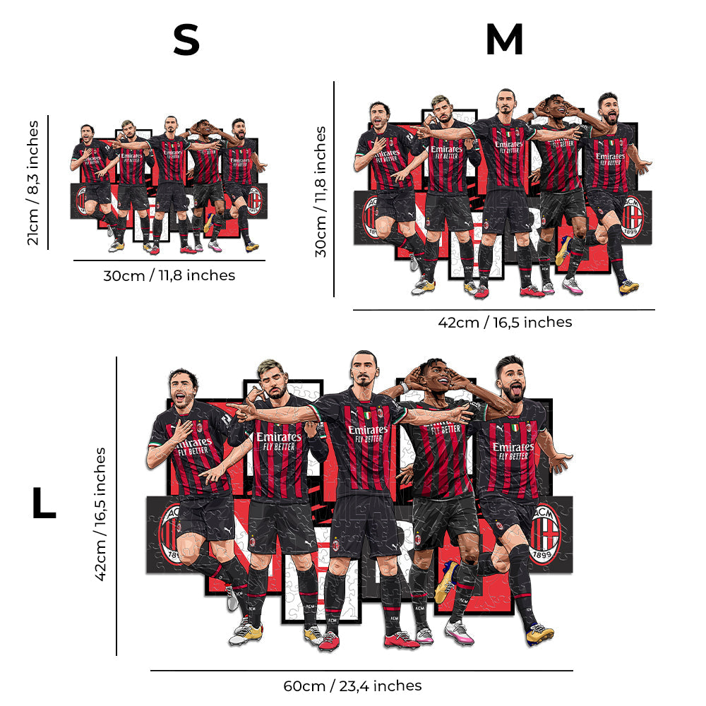 AC Milan® 5 Players - Wooden Puzzle