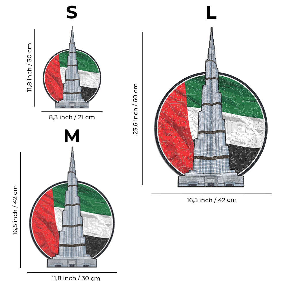 Burj Khalifa Wooden Puzzle Iconic Puzzles