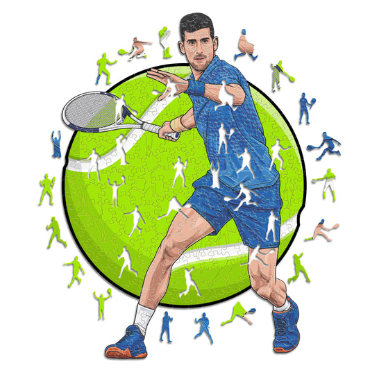 Novak Djokovic - Wooden Puzzle