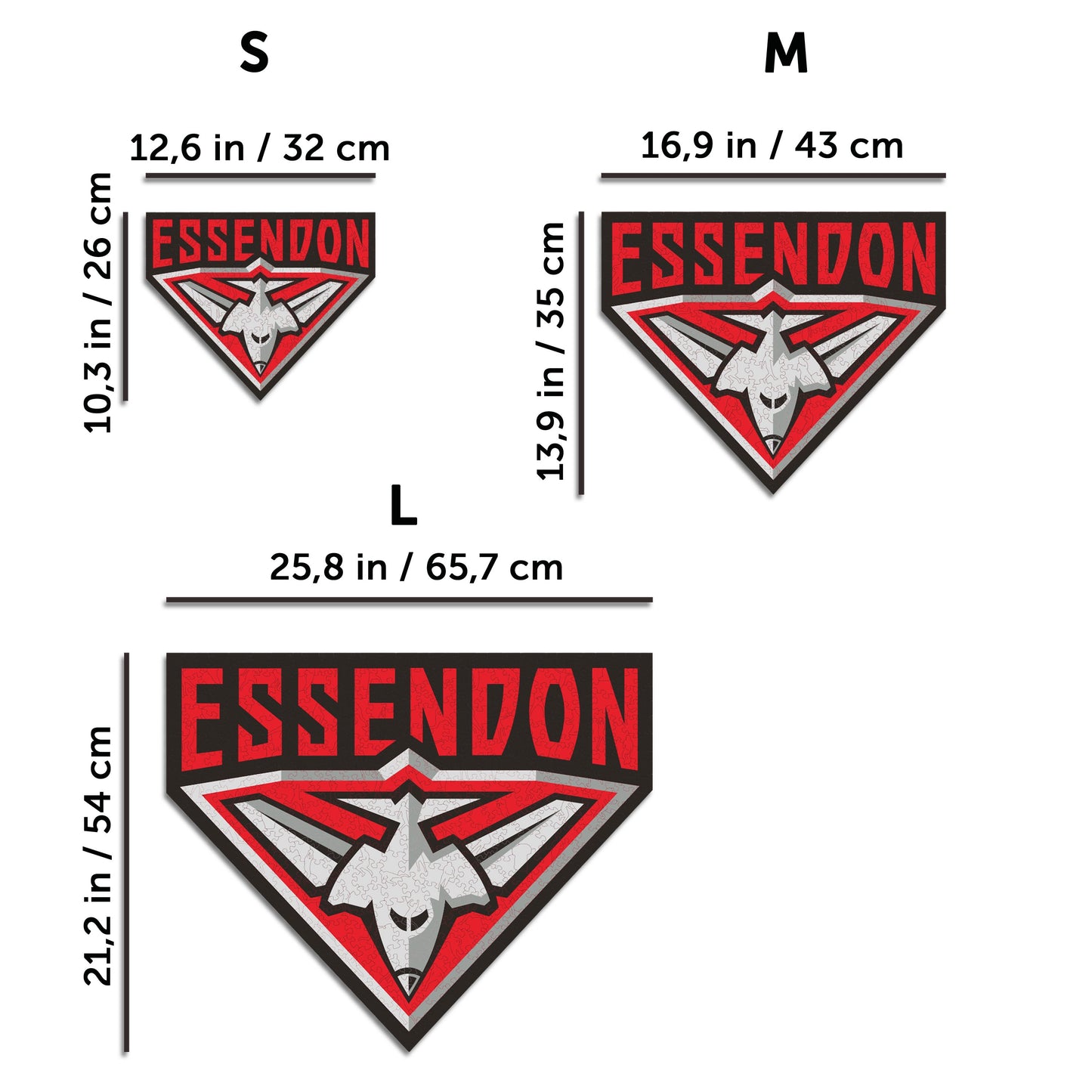 Essendon FC Logo - Wooden Puzzle