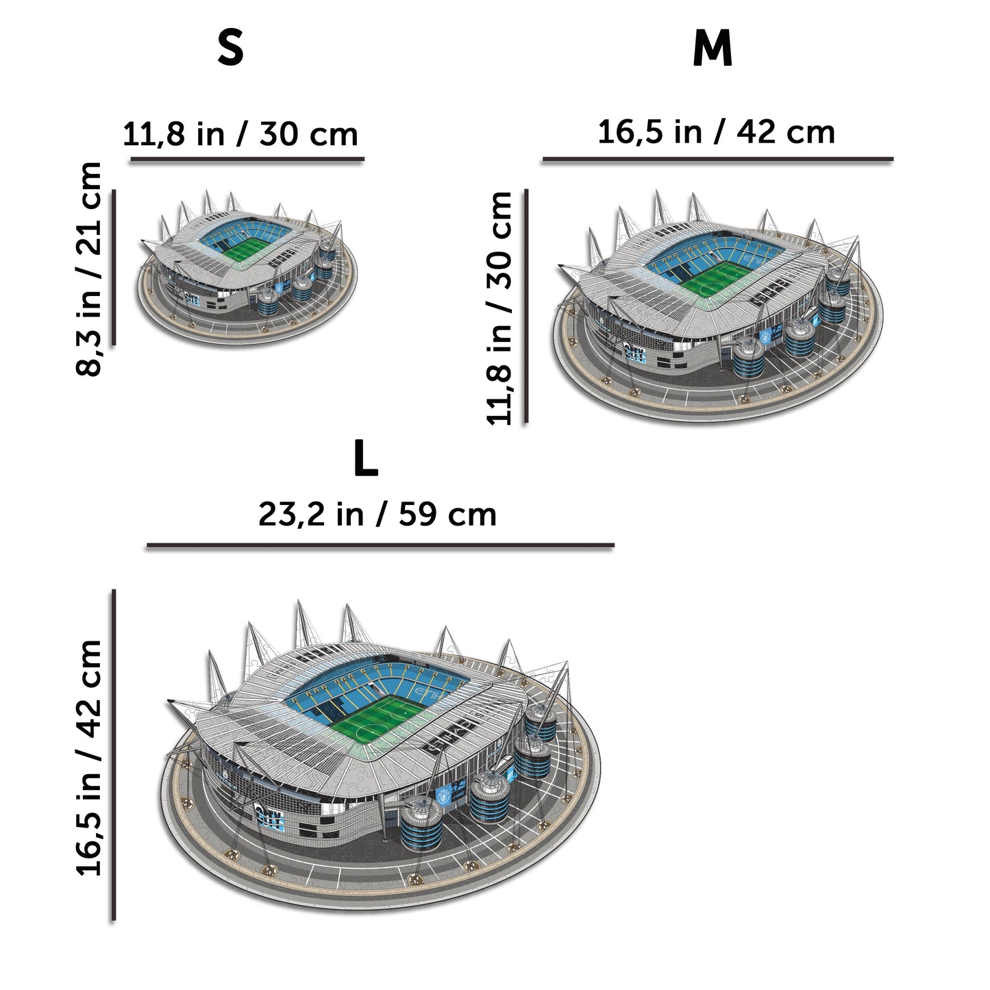 3 PACK Manchester City FC® Logo + Haaland + Etihad Stadium