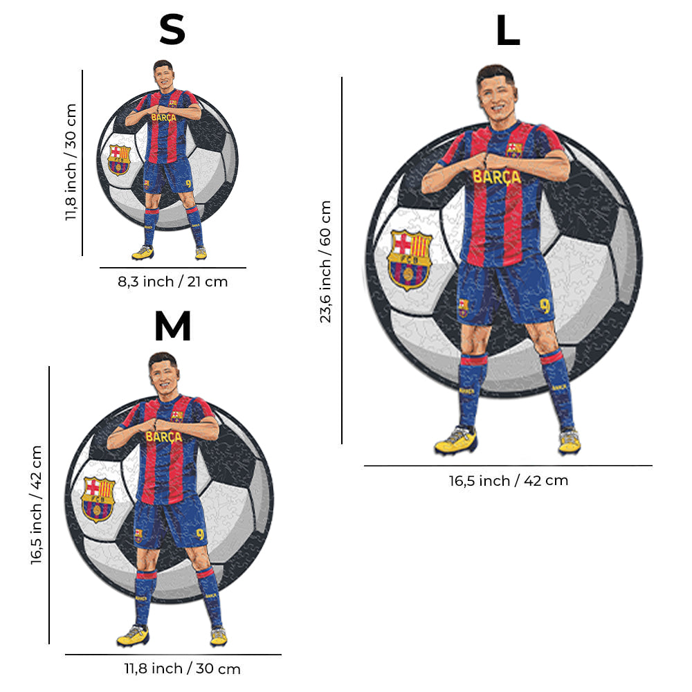 2 PACK FC Barcelona® Logo + Lewandowski