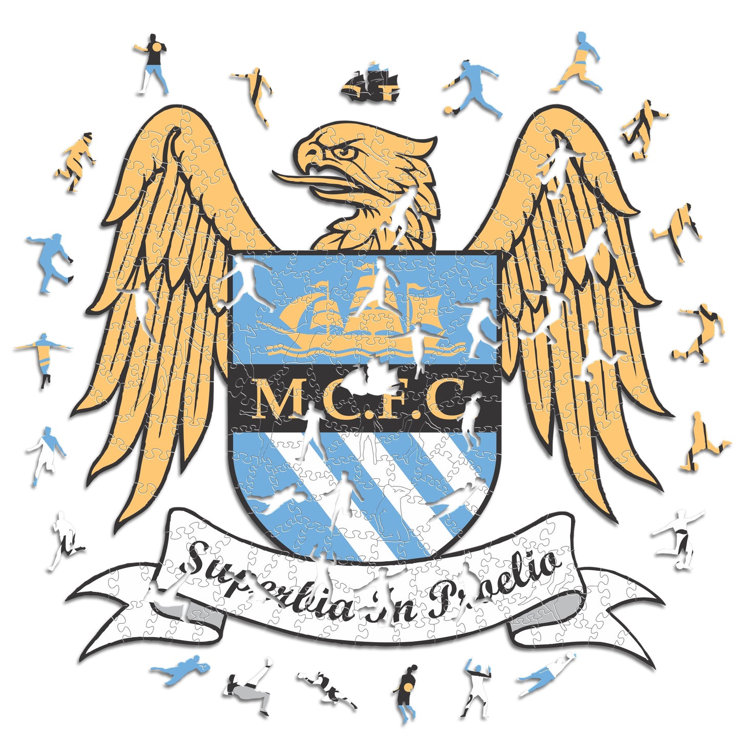 Manchester City FC® Retro Logo - Wooden Puzzle