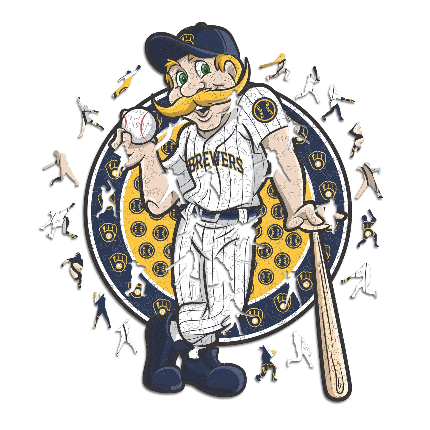 Milwaukee Brewers™ Mascot - Wooden Puzzle