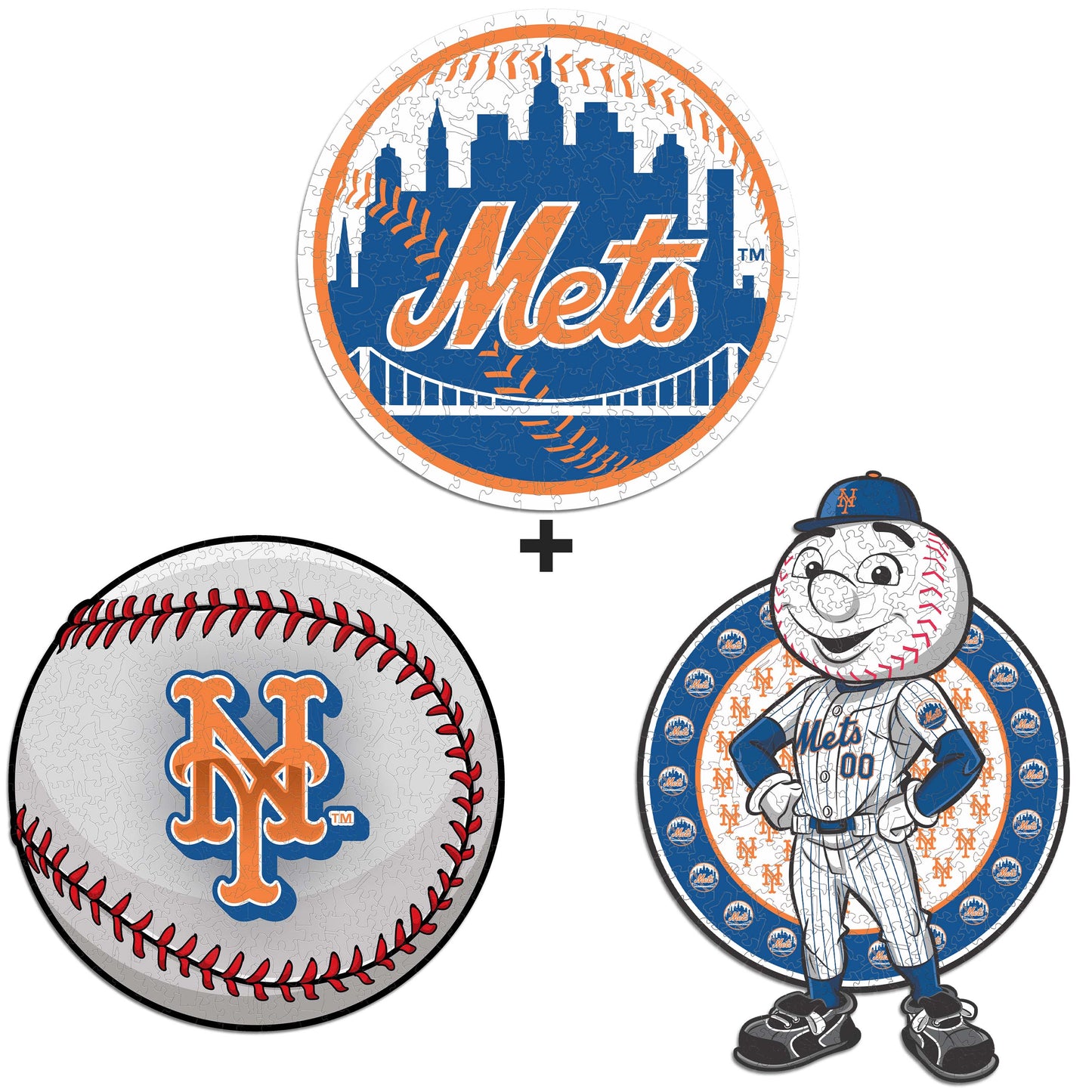 3 PACK New York Mets™  Ball + Primary Logo + Mascot