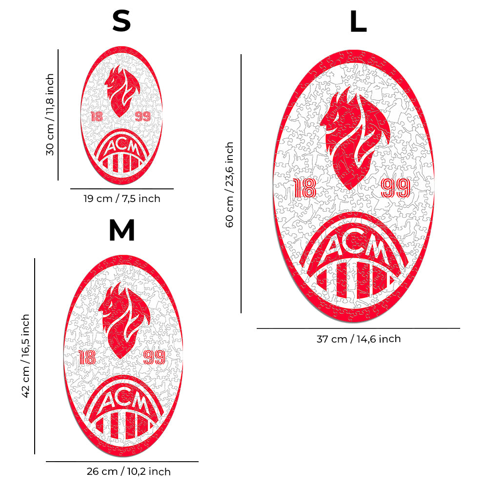 3 PACK AC Milan® Logo + Retro Logo + 5 Players