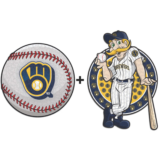 2 PACK Milwaukee Brewers™ Baseball + Mascot