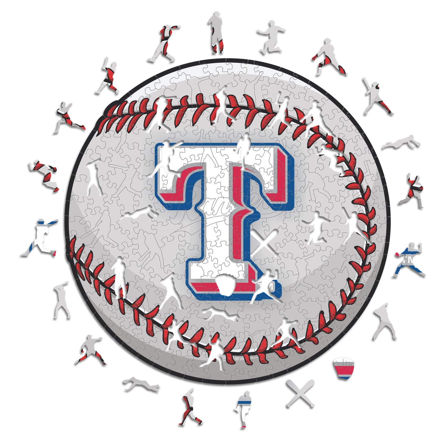 3 PACK Texas Rangers™ Ball + Primary Logo + Mascot