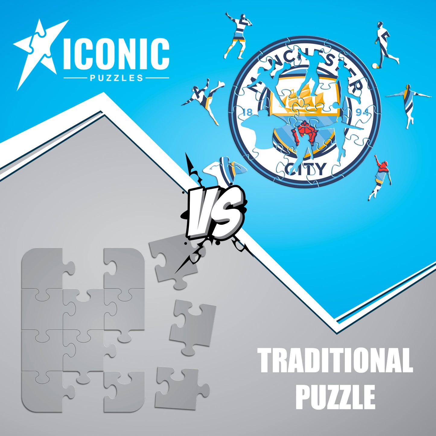 Manchester City FC® Logo - Wooden Puzzle