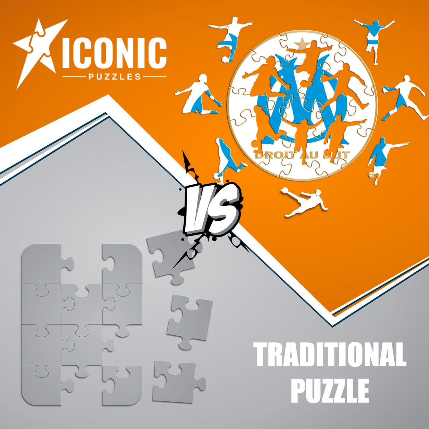 Olympique de Marseille® Logo - Wooden Puzzle