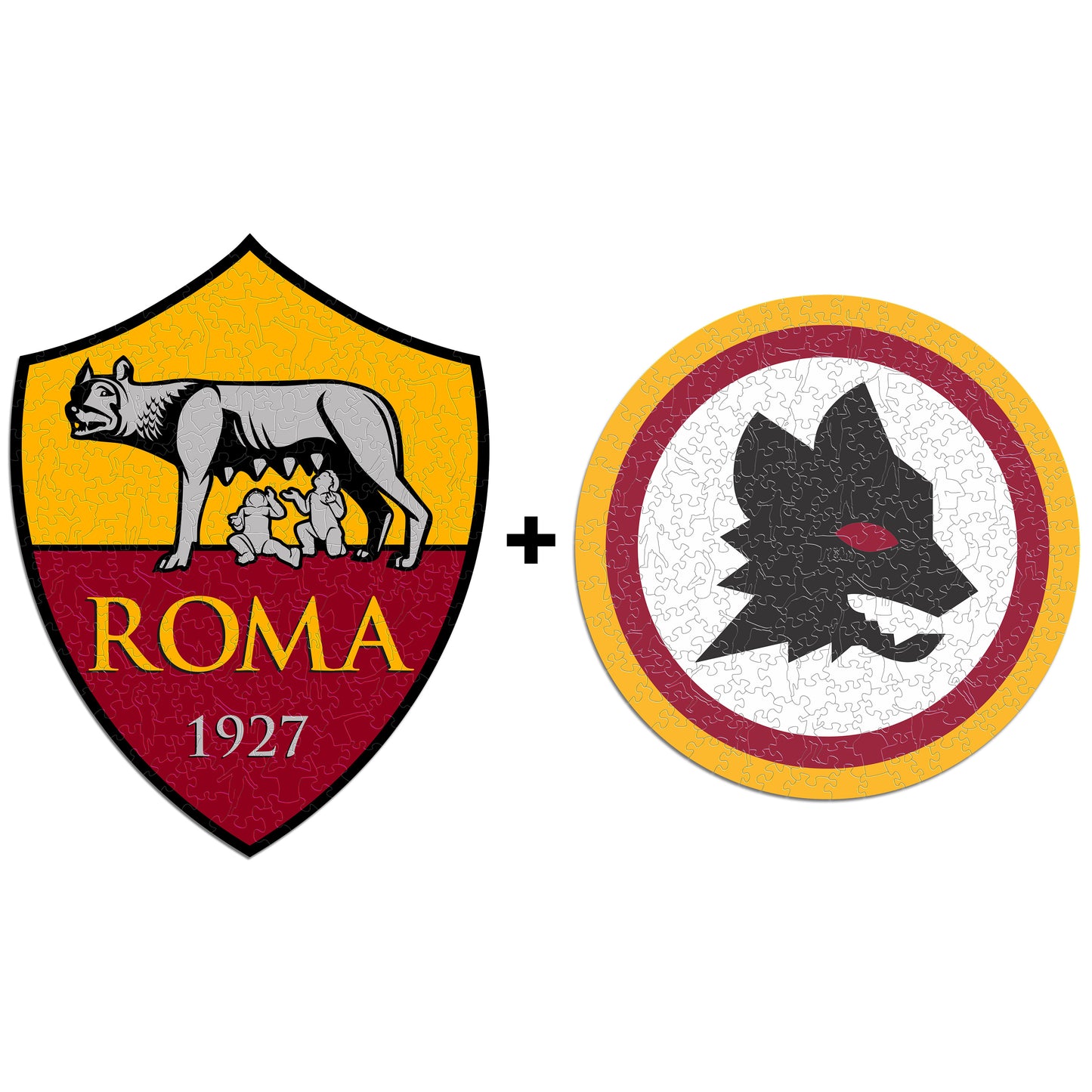 2 PACK AS Roma® Logo + Lupetto - Wooden Puzzle