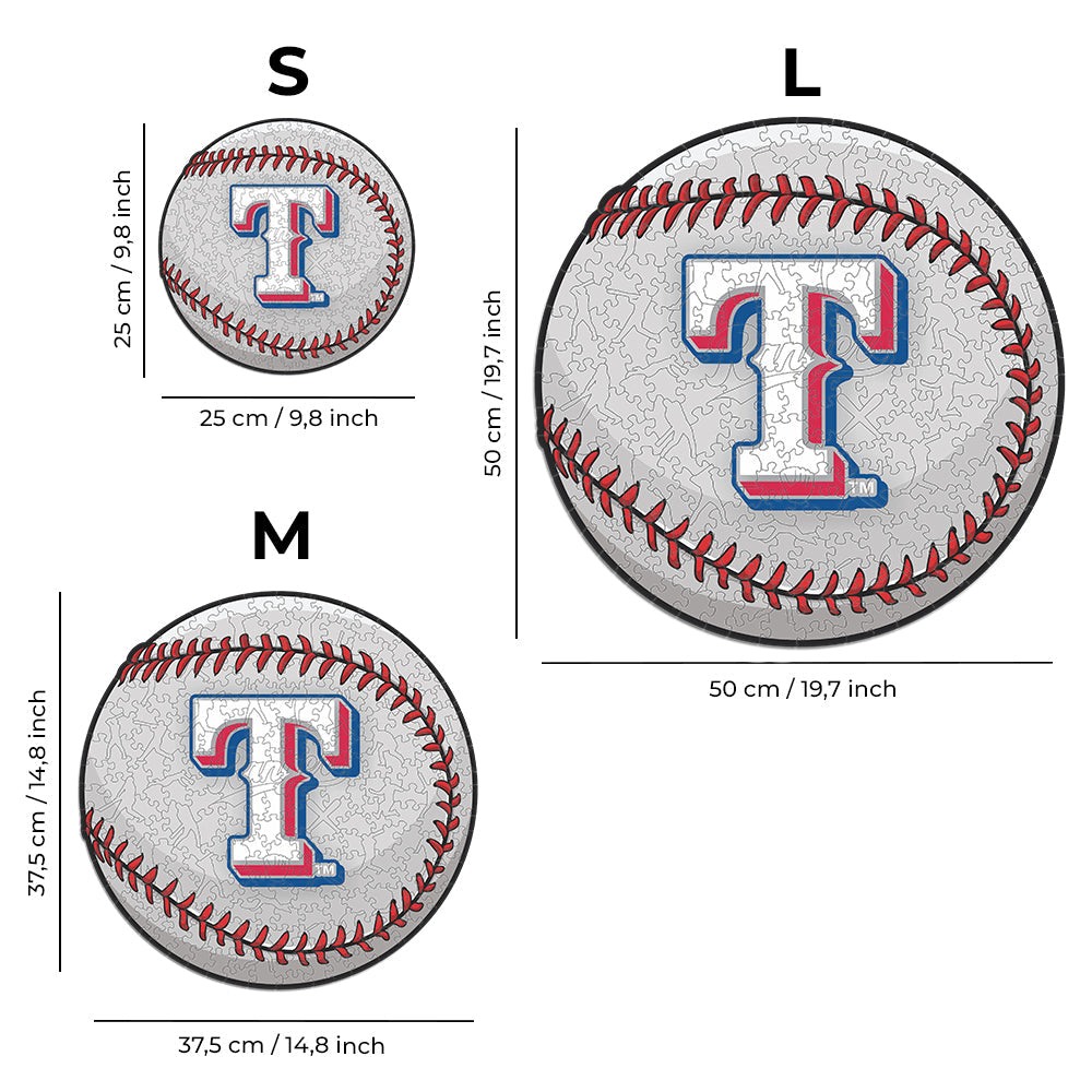 3 PACK Texas Rangers™ Ball + Primary Logo + Mascot