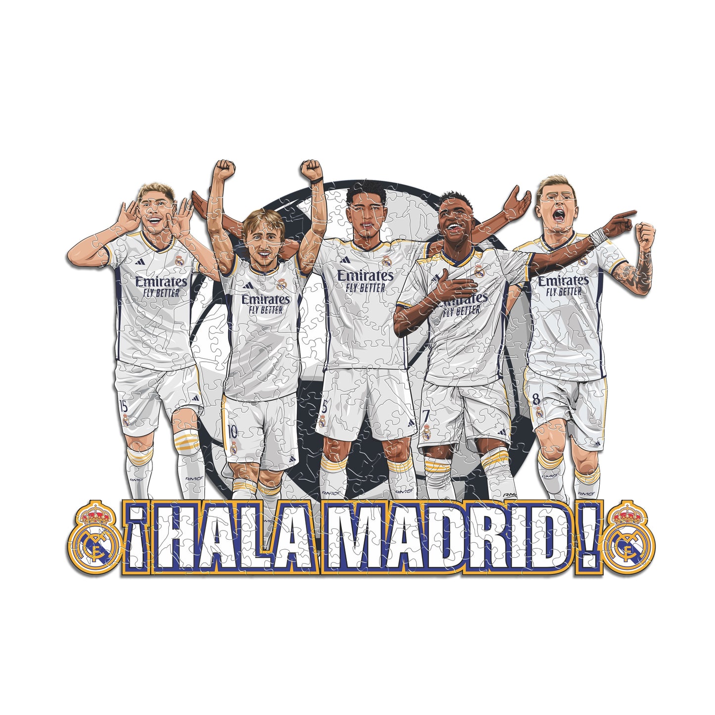 Real Madrid CF® 5 Players - Wooden Puzzle