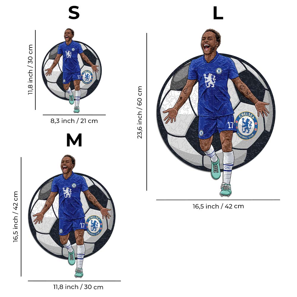 3 PACK Chelsea FC® Logo + Raheem Sterling + Reece James