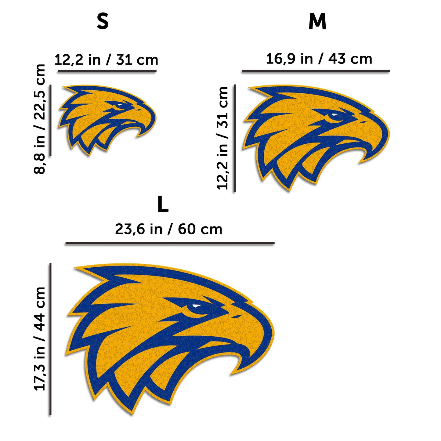 West Coast Eagles FC Logo - Wooden Puzzle