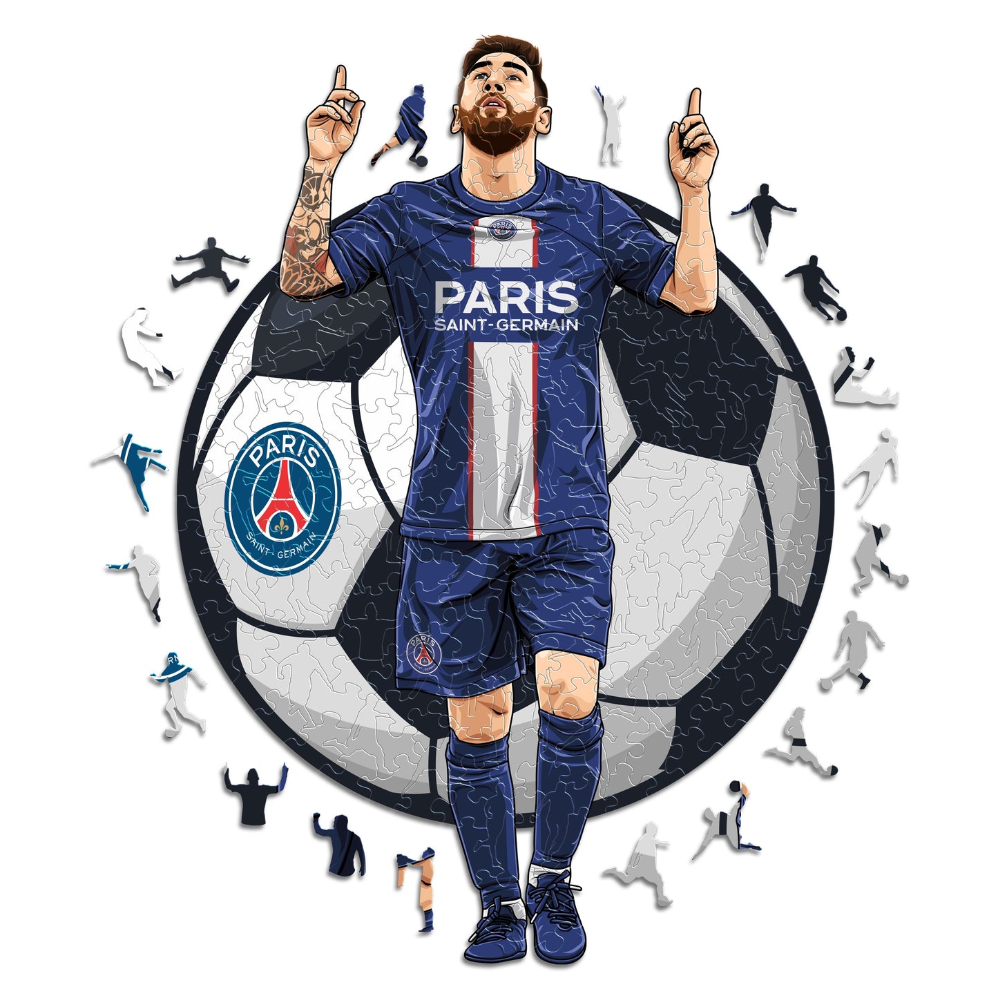 2 PACK PSG FC® Logo + Lionel Messi